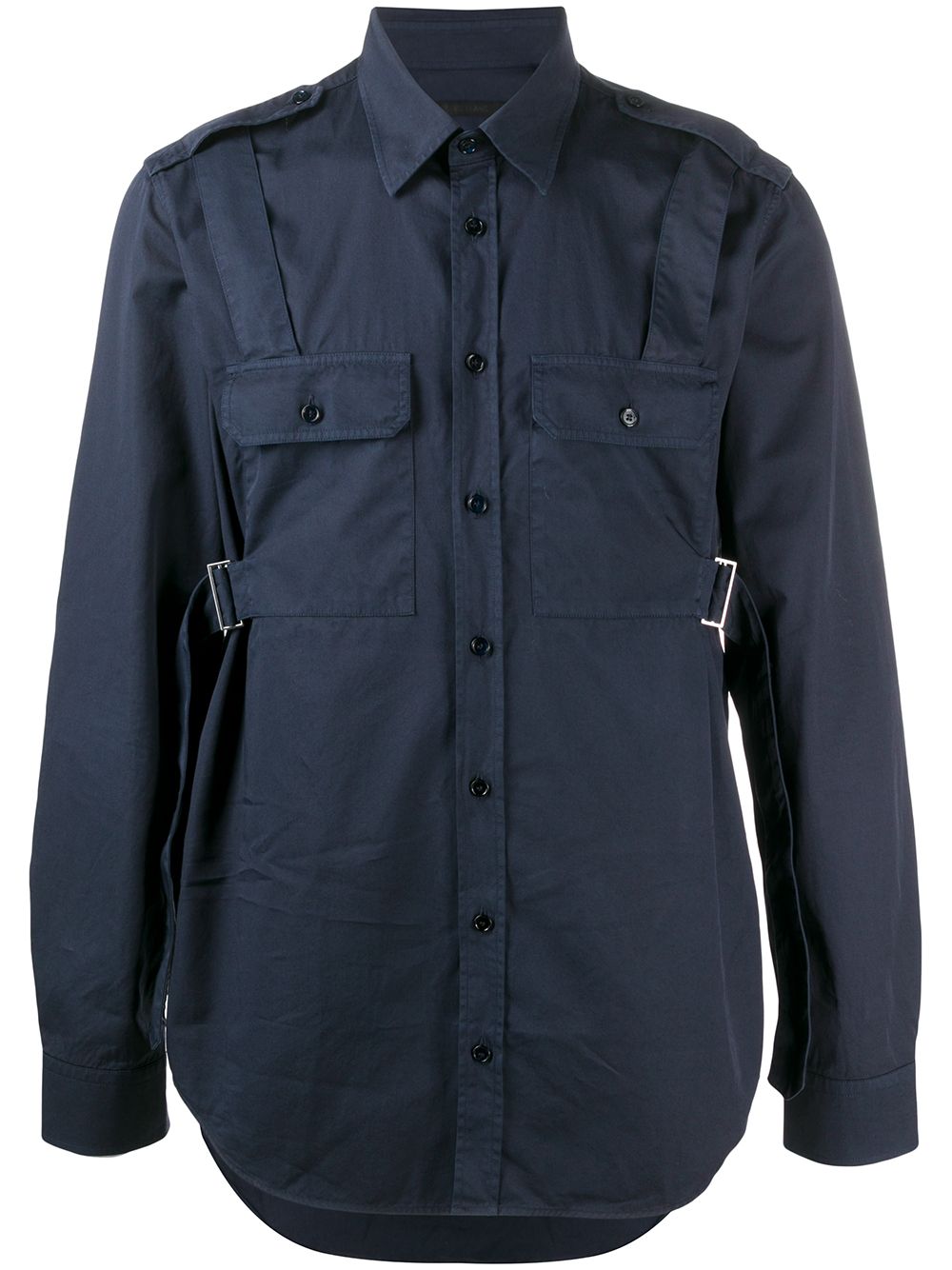 Helmut Lang buckle-detail shirt - Blue von Helmut Lang