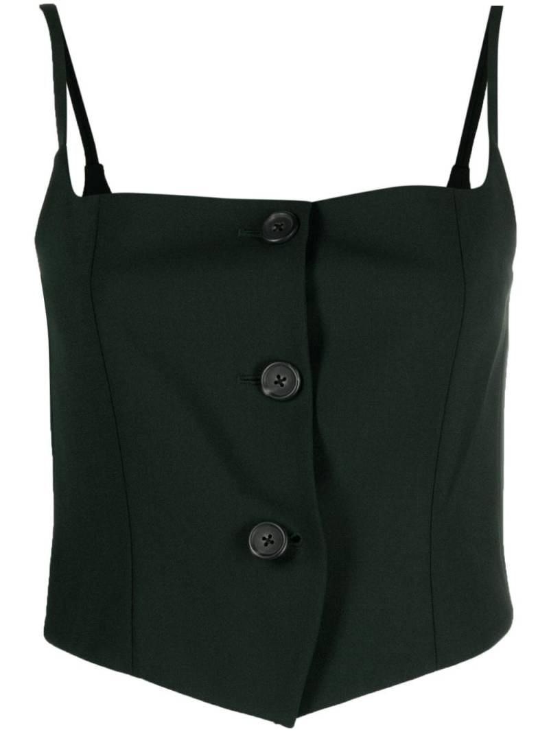 Helmut Lang button-up sleeveless top - Green von Helmut Lang