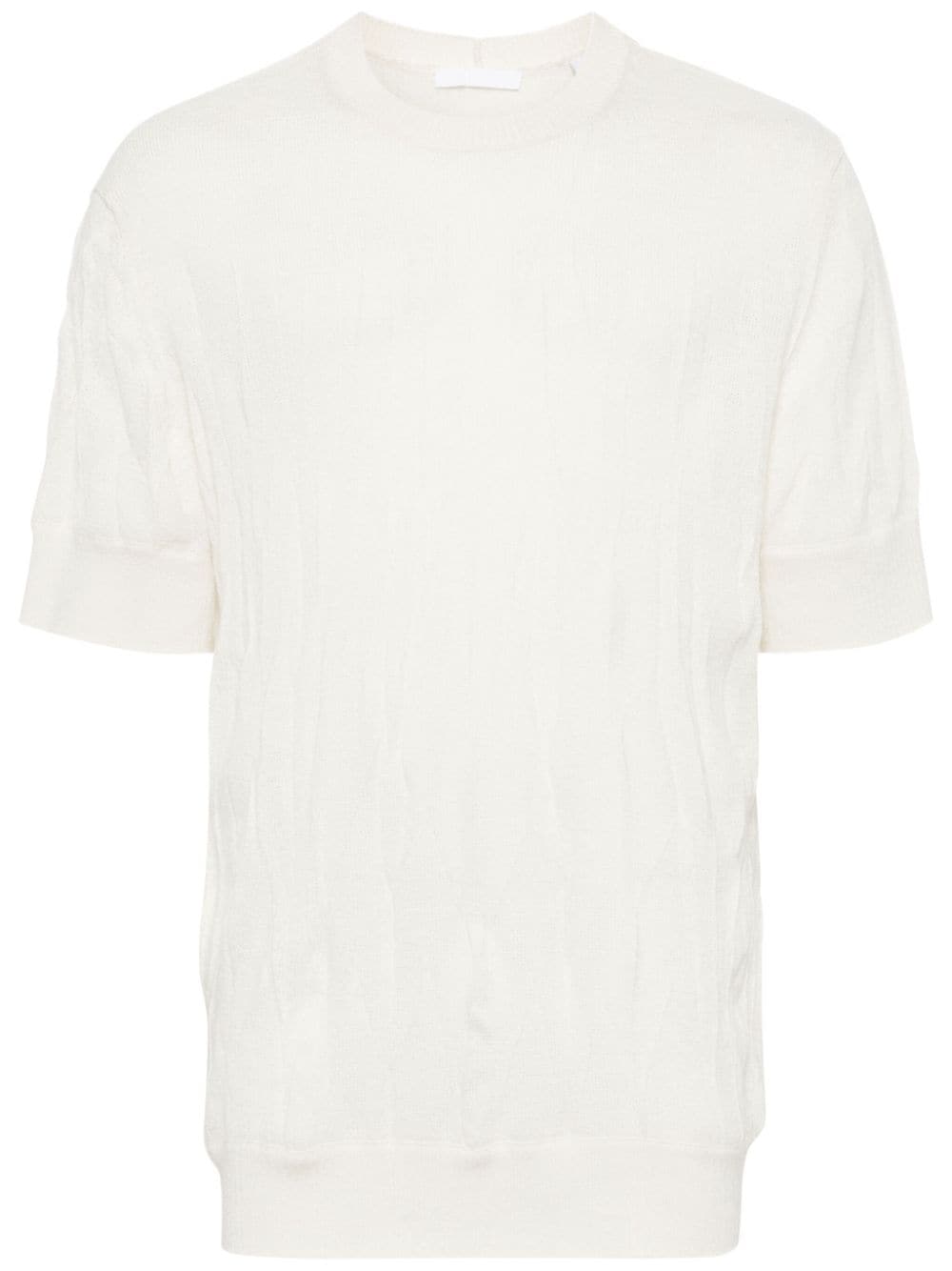 Helmut Lang crinkled wool T-shirt - Neutrals von Helmut Lang