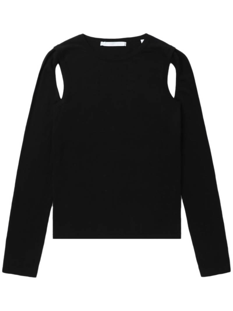 Helmut Lang cut-out fine-knit jumper - Black von Helmut Lang