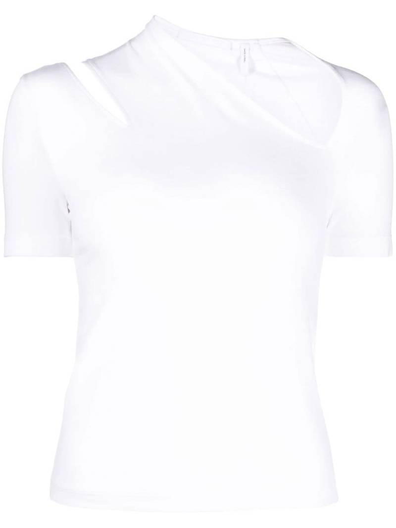 Helmut Lang cut-out short-sleeved top - White von Helmut Lang