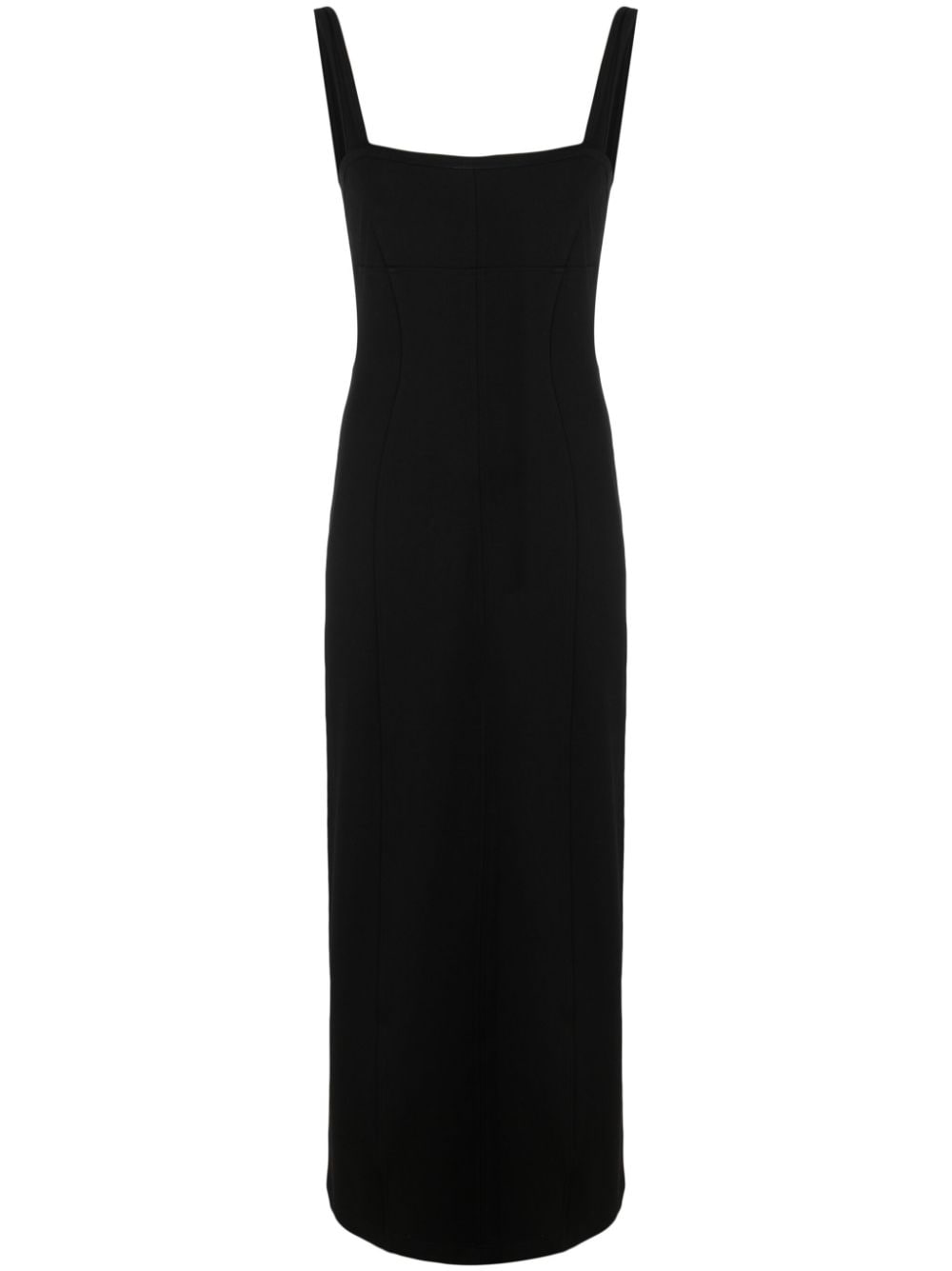 Helmut Lang cut-out sweetheart-neck maxi dress - Black von Helmut Lang