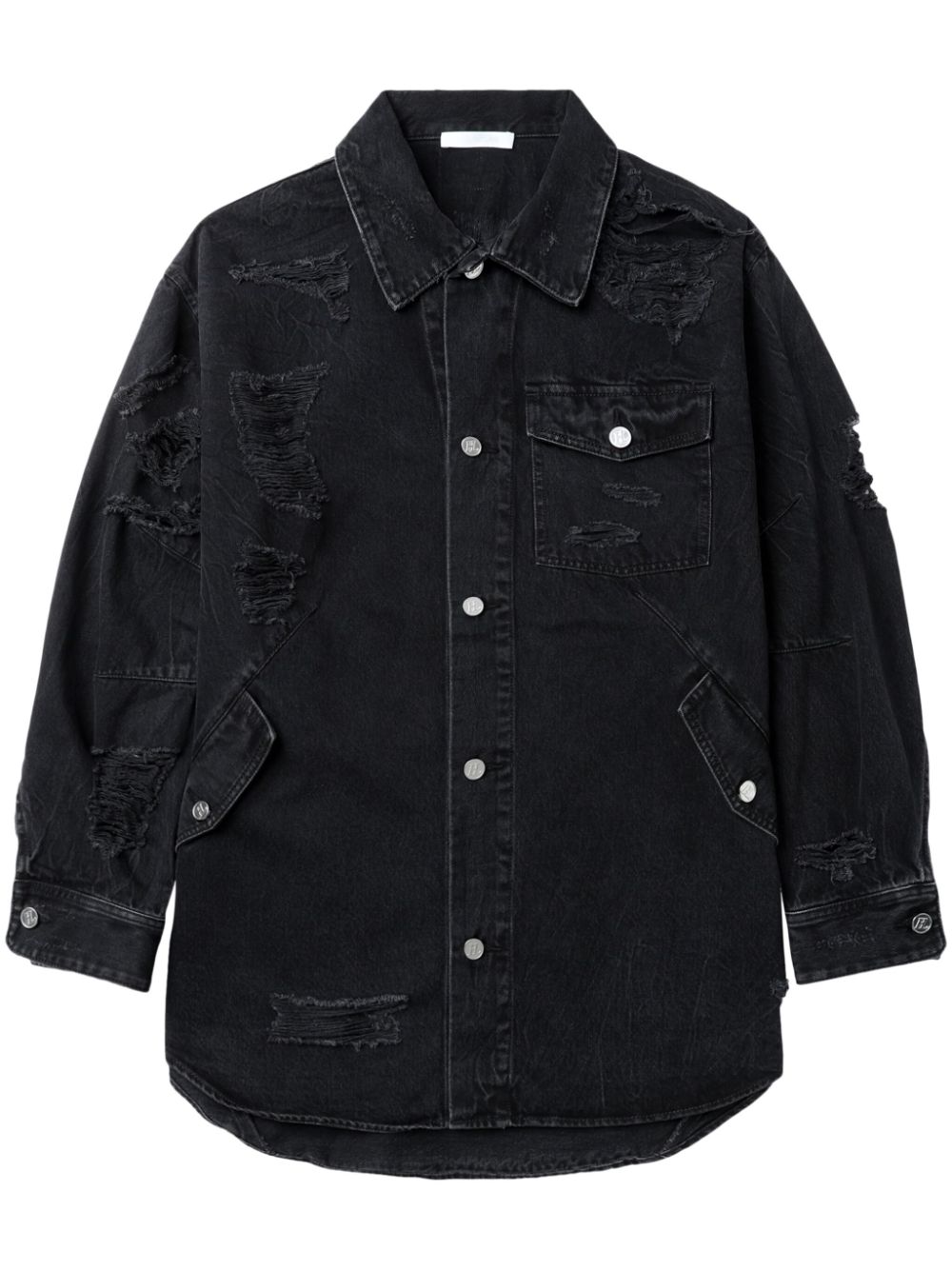 Helmut Lang distressed-effect shirt - Black von Helmut Lang