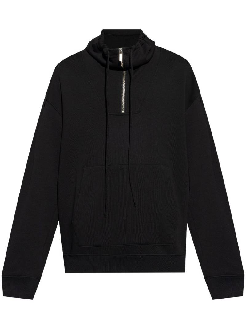 Helmut Lang drawstring stand-up collar sweatshirt - Black von Helmut Lang