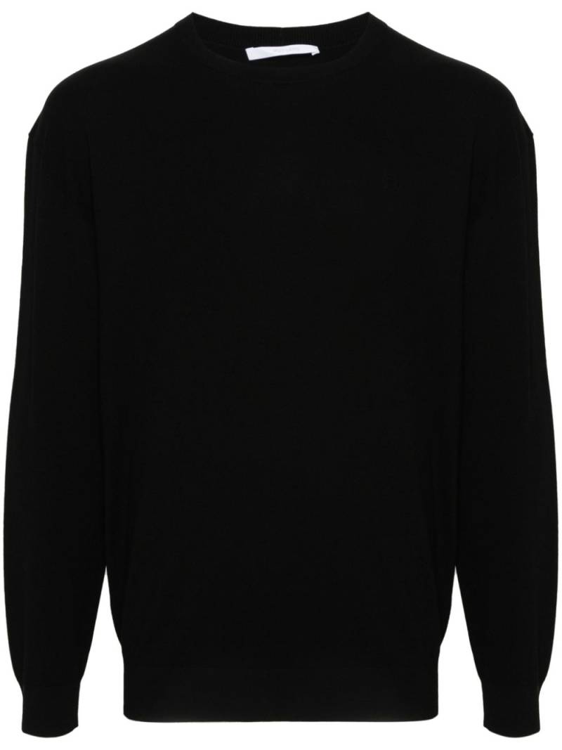 Helmut Lang embossed-logo ribbed jumper - Black von Helmut Lang