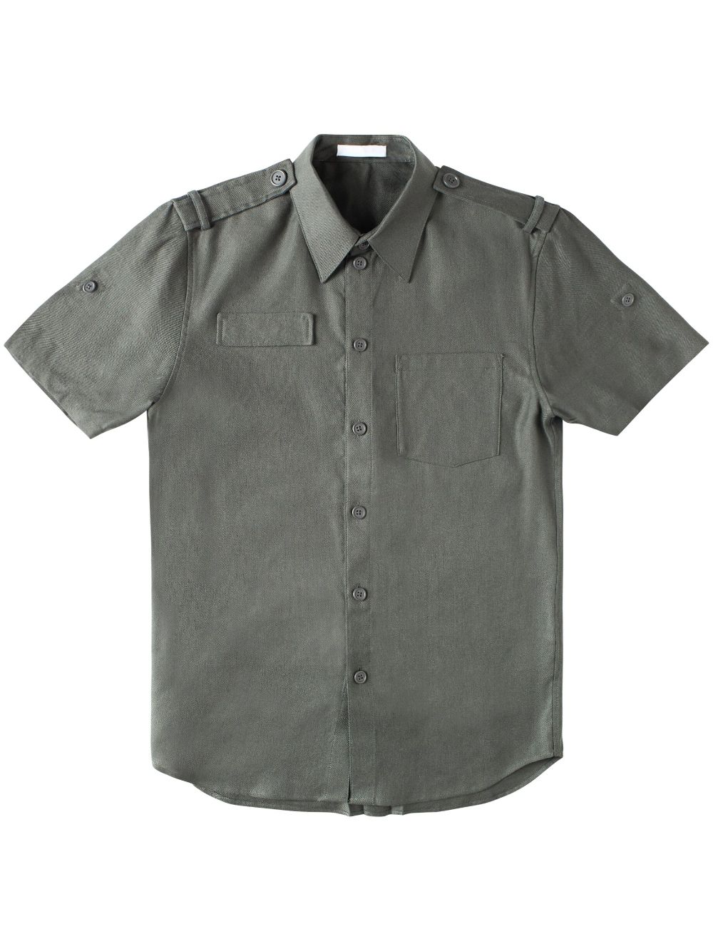 Helmut Lang epaulette short-sleeve shirt - Grey von Helmut Lang