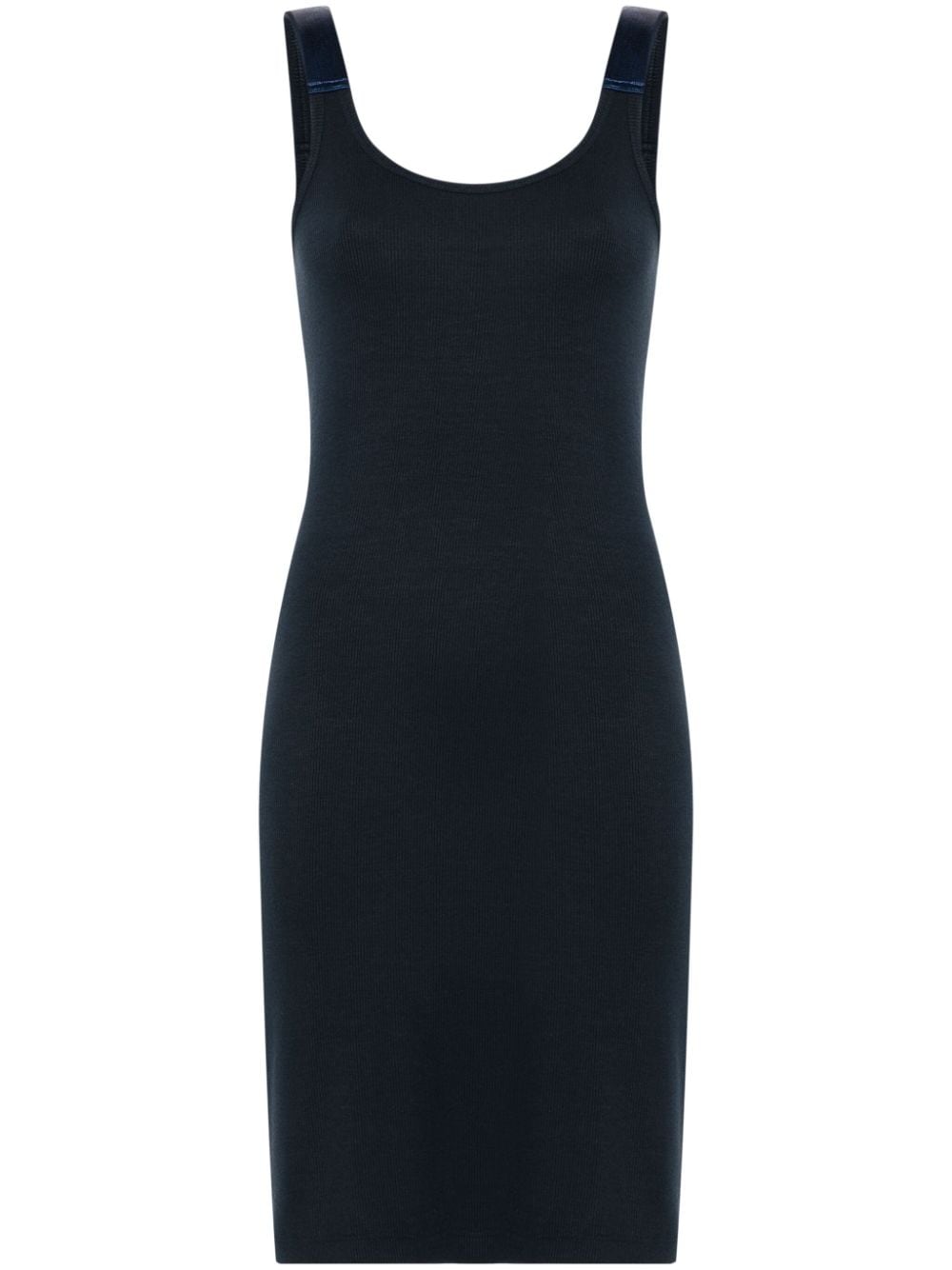 Helmut Lang fine-ribbed mini dress - Blue von Helmut Lang