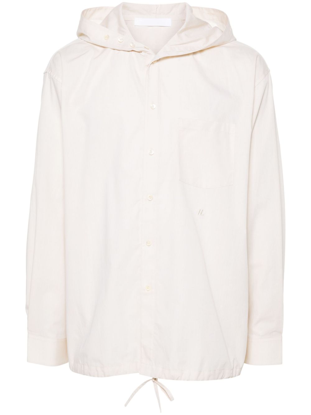 Helmut Lang hooded shirt - Neutrals von Helmut Lang