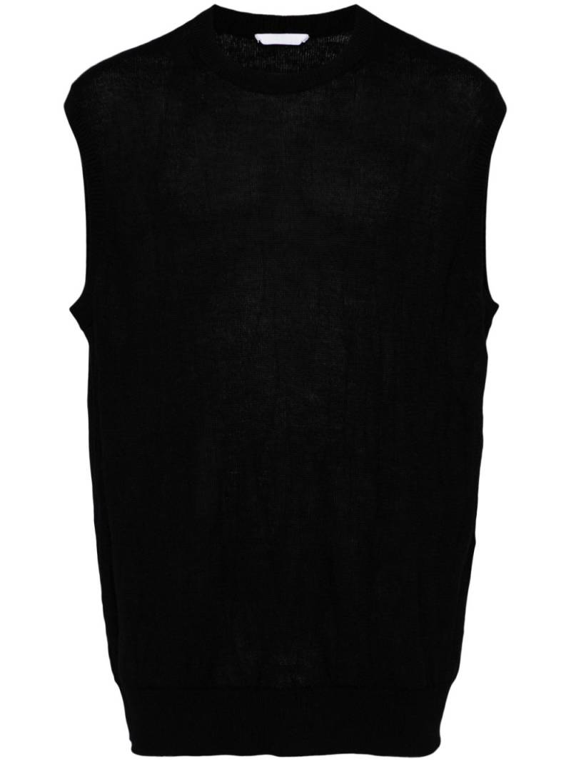 Helmut Lang intarsia-knit crew-neck vest - Black von Helmut Lang