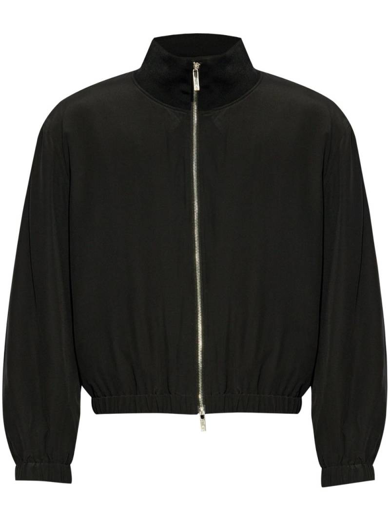 Helmut Lang layered silk bomber jacket - Black von Helmut Lang