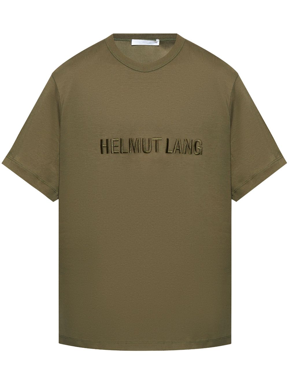 Helmut Lang logo-embroidered cotton T-shirt - Green von Helmut Lang