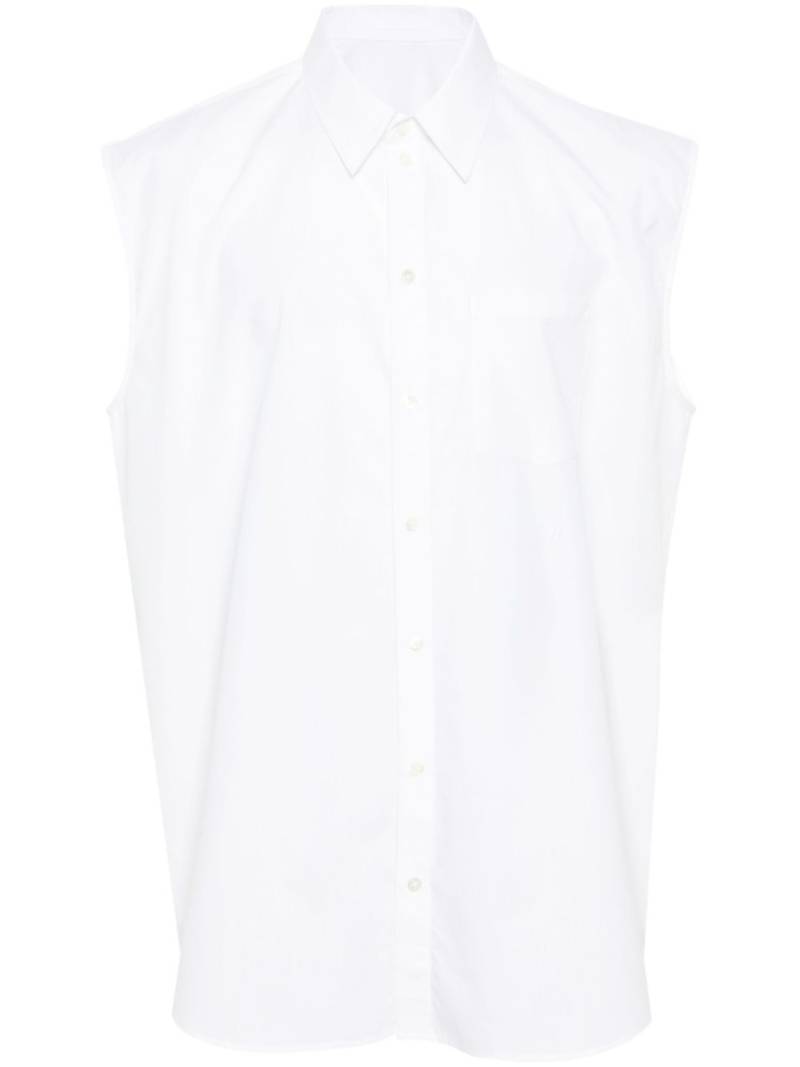 Helmut Lang logo-embroidered poplin shirt - White von Helmut Lang