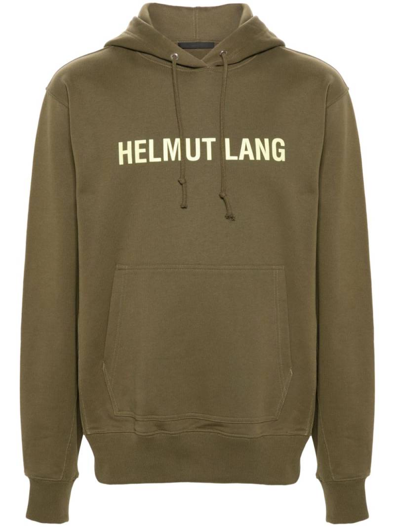 Helmut Lang logo-print cotton hoodie - Green von Helmut Lang