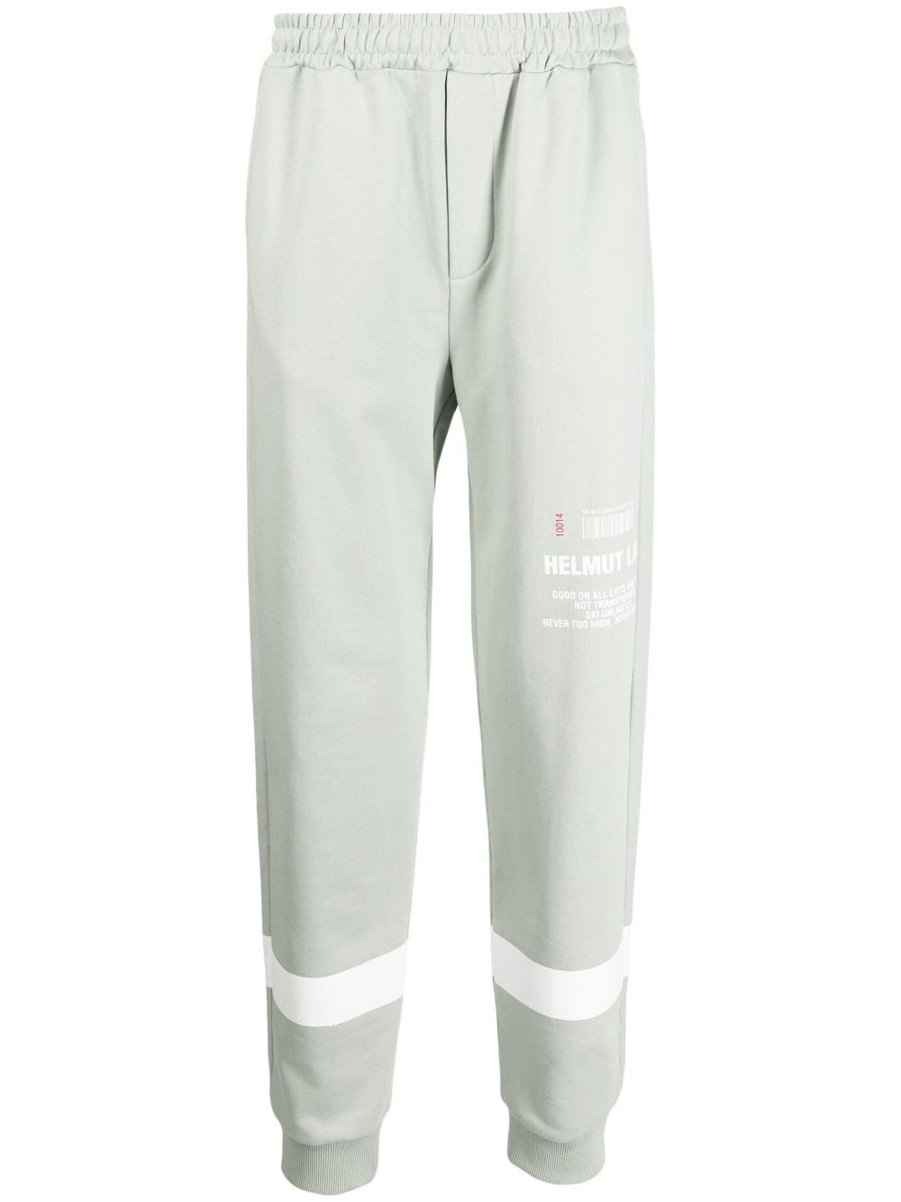 Helmut Lang logo-print elasticated-waistband sweatpants - Green von Helmut Lang