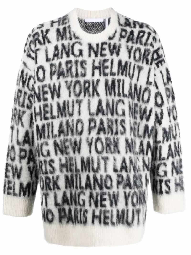 Helmut Lang logo-print jumper - Neutrals von Helmut Lang