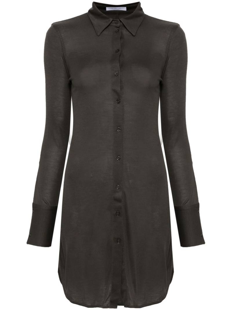 Helmut Lang long-sleeve shirt dress - Grey von Helmut Lang