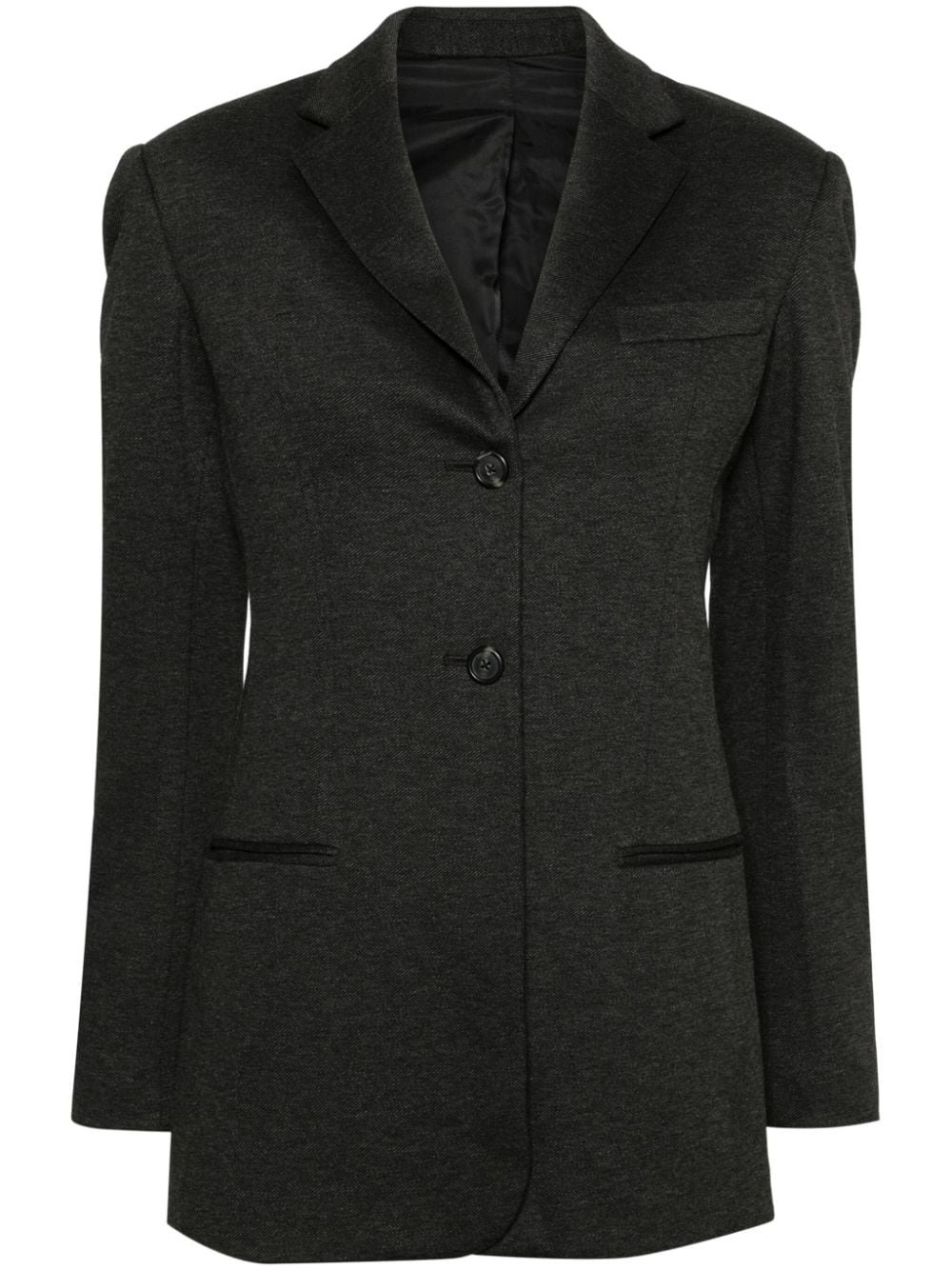 Helmut Lang mélange-effect single-breasted blazer - Black von Helmut Lang