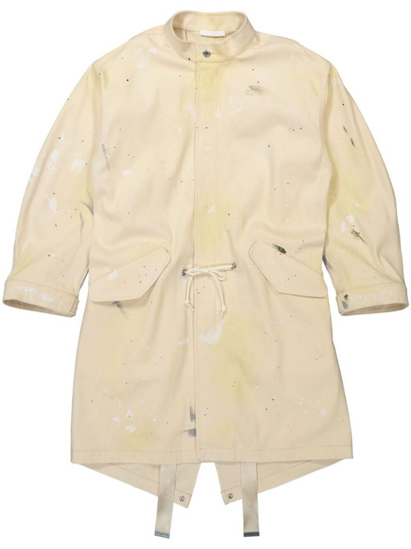 Helmut Lang paint splatter-effect parka - Neutrals von Helmut Lang