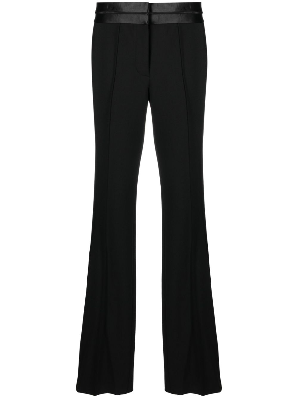 Helmut Lang satin-trimmed bootcut trousers - Black von Helmut Lang