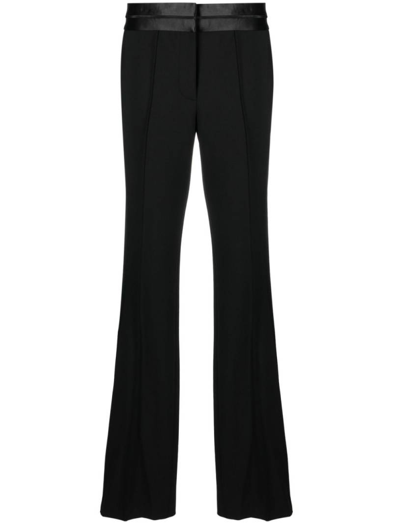 Helmut Lang satin-trimmed bootcut trousers - Black von Helmut Lang