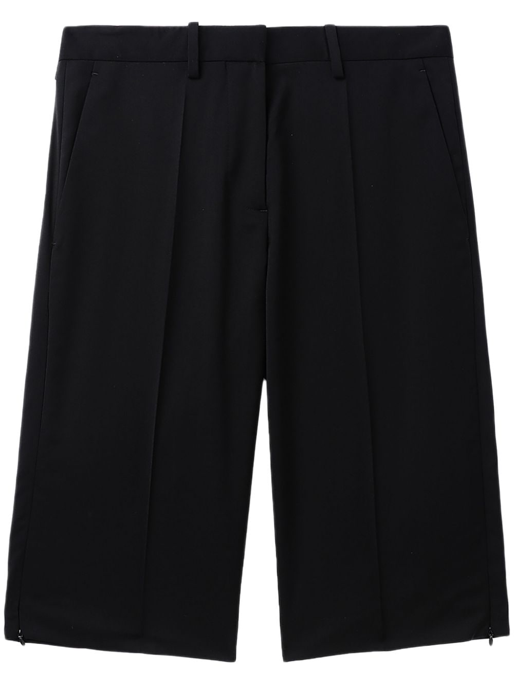 Helmut Lang pleat-detail tailored shorts - Black von Helmut Lang