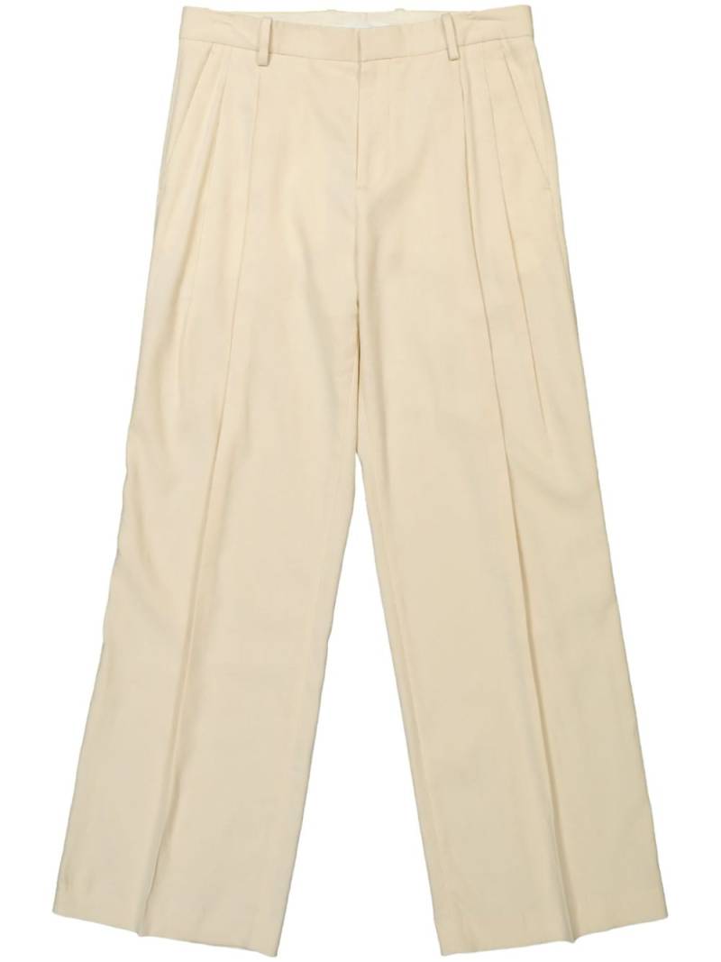 Helmut Lang pressed-crease straight trousers - Neutrals von Helmut Lang