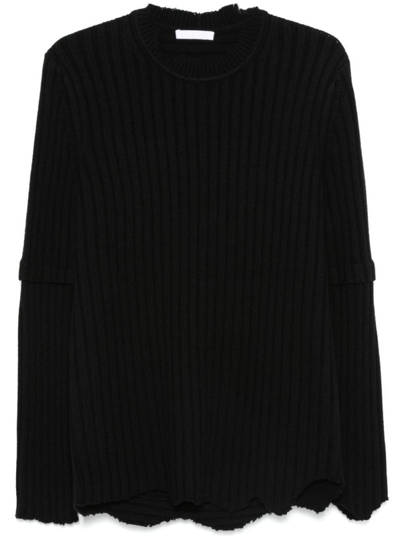 Helmut Lang ribbed-knit sweater - Black von Helmut Lang