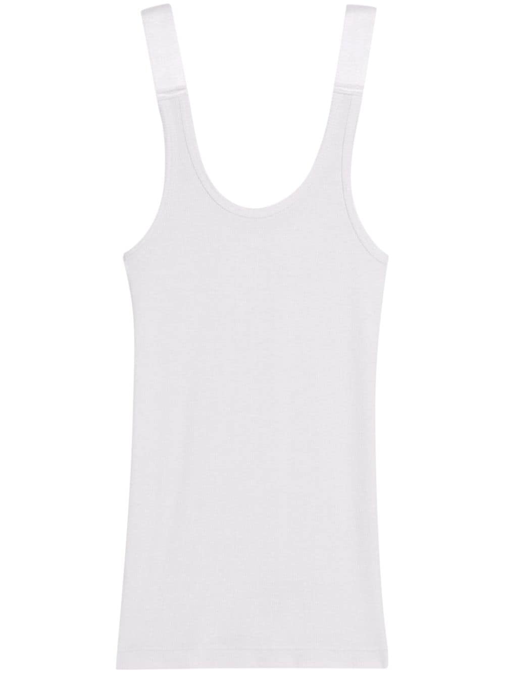 Helmut Lang ribbed stretch tank top - White von Helmut Lang