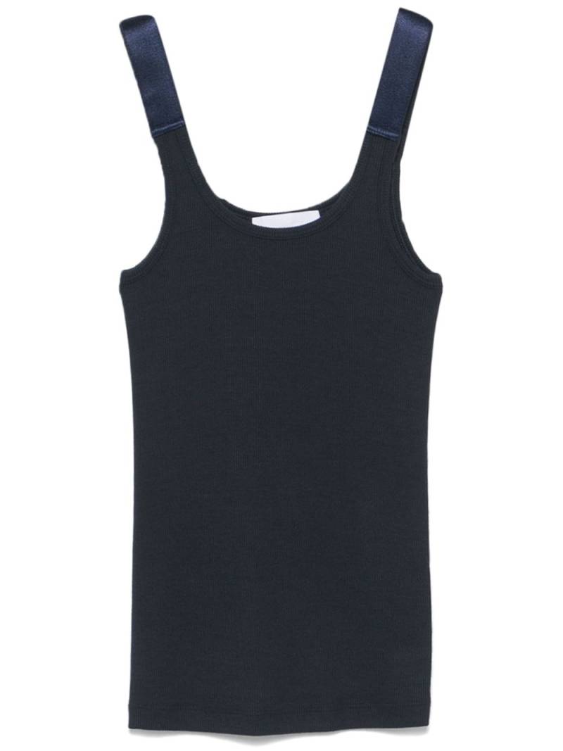 Helmut Lang ribbed tank top - Blue von Helmut Lang