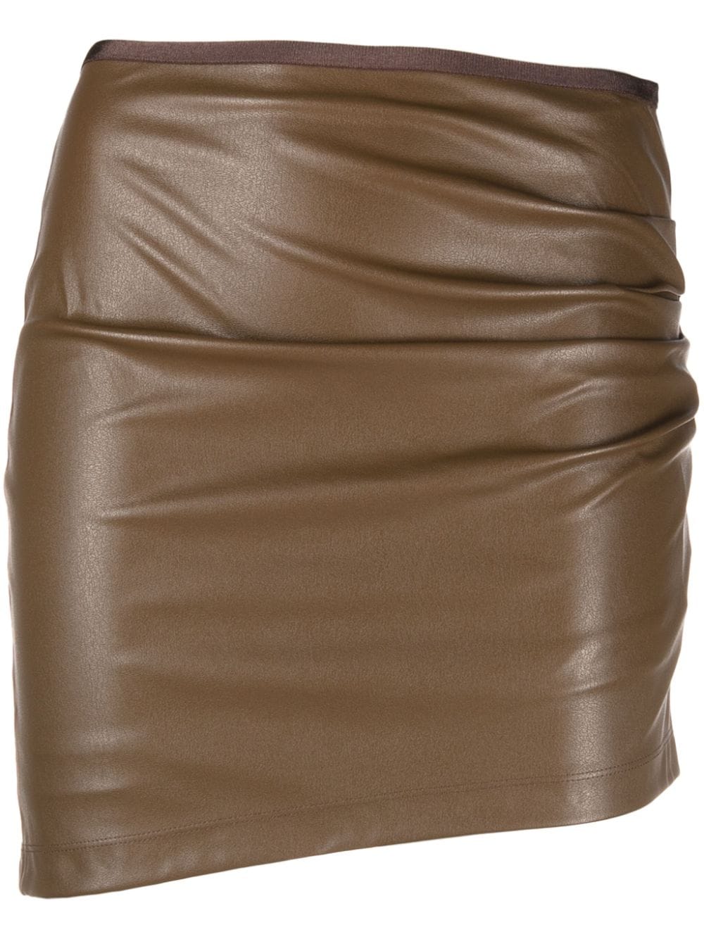 Helmut Lang ruched asymmetric skirt - Brown von Helmut Lang