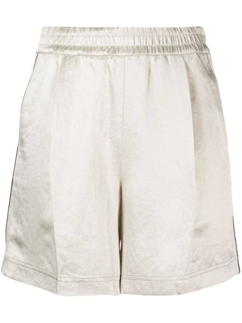 Helmut Lang satin-finish cotton shorts - Neutrals von Helmut Lang