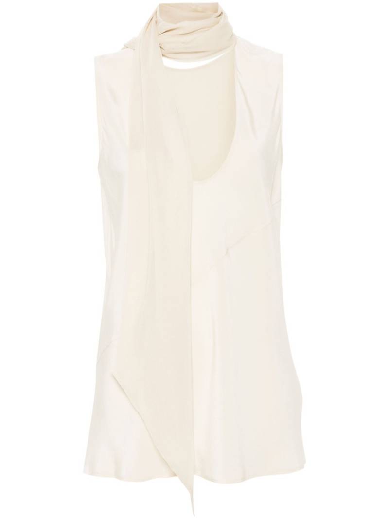 Helmut Lang scarf sleeveless top - Neutrals von Helmut Lang