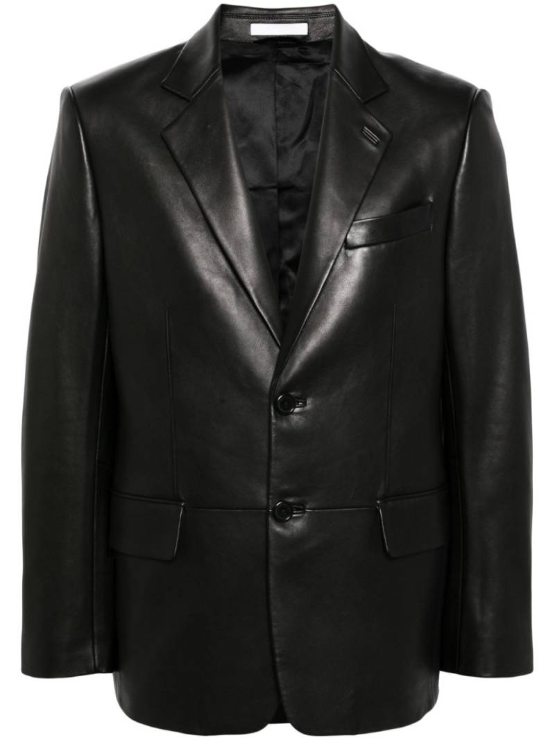 Helmut Lang single-breasted leather blazer - Black von Helmut Lang