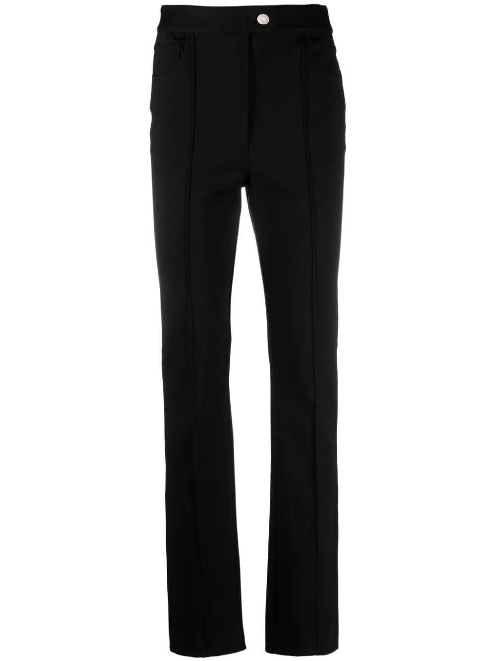 Helmut Lang slit-hem cotton slim trousers - Black von Helmut Lang