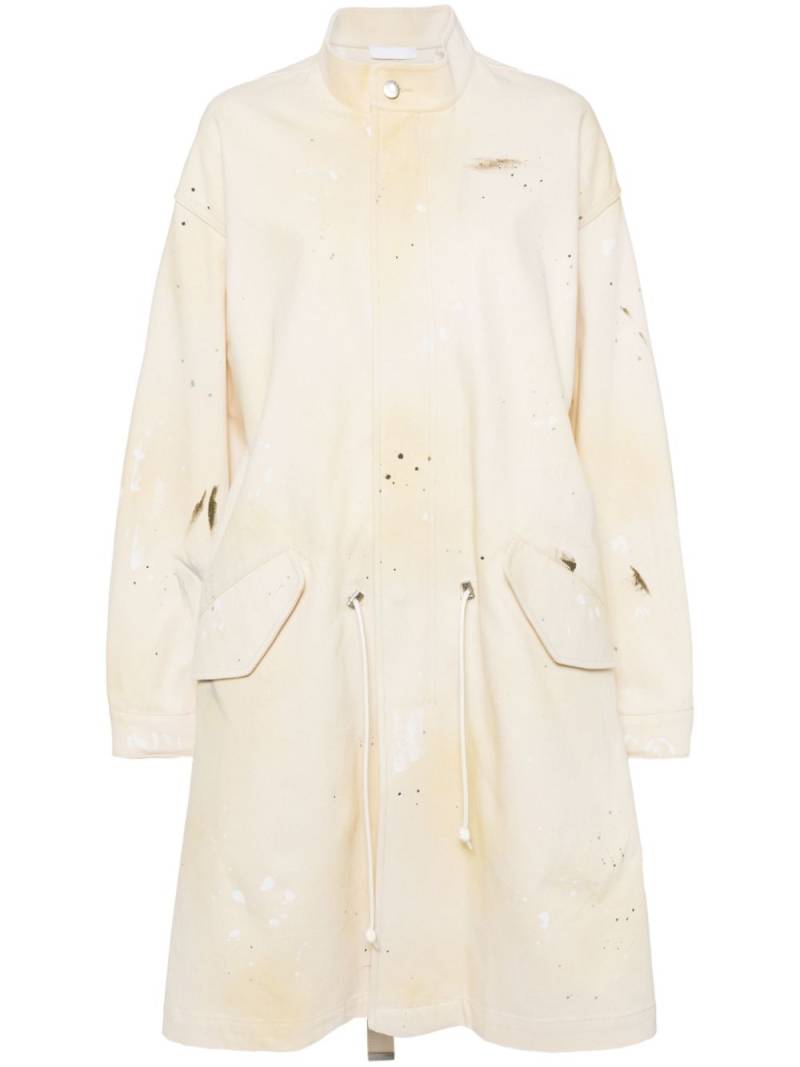 Helmut Lang spary-painted-effect coat - Neutrals von Helmut Lang