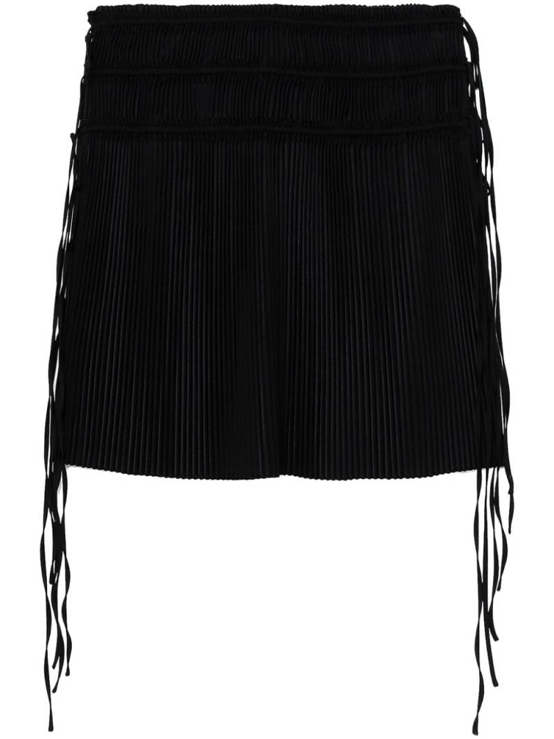 Helmut Lang strap-detail pleated midi skirt - Black von Helmut Lang