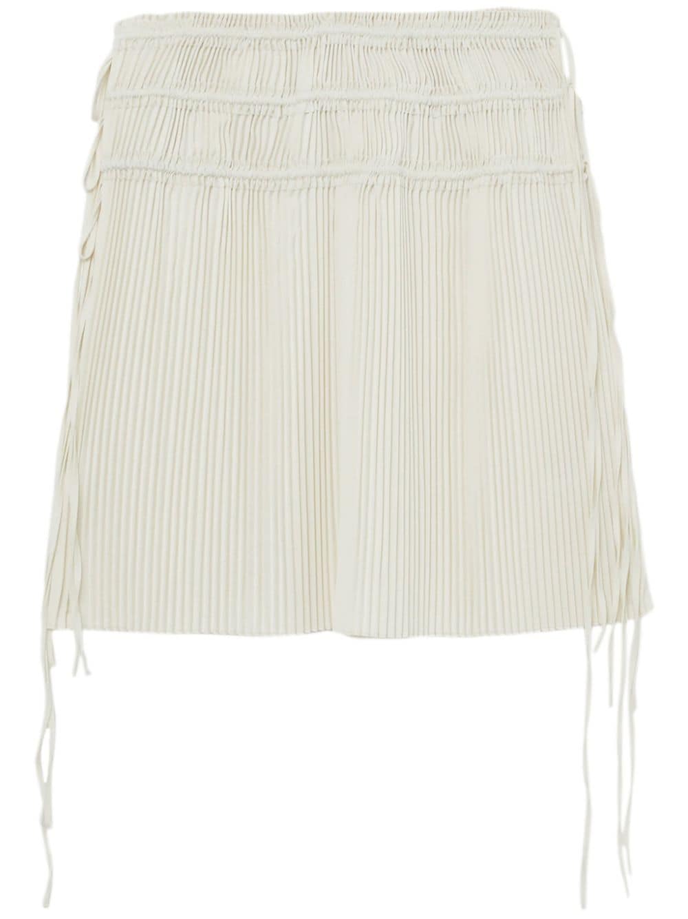 Helmut Lang strap-detail pleated midi skirt - Neutrals von Helmut Lang