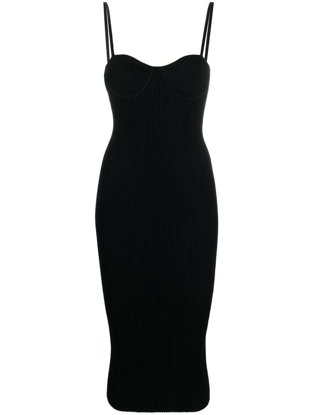 Helmut Lang sweetheart-neck midi dress - Black von Helmut Lang