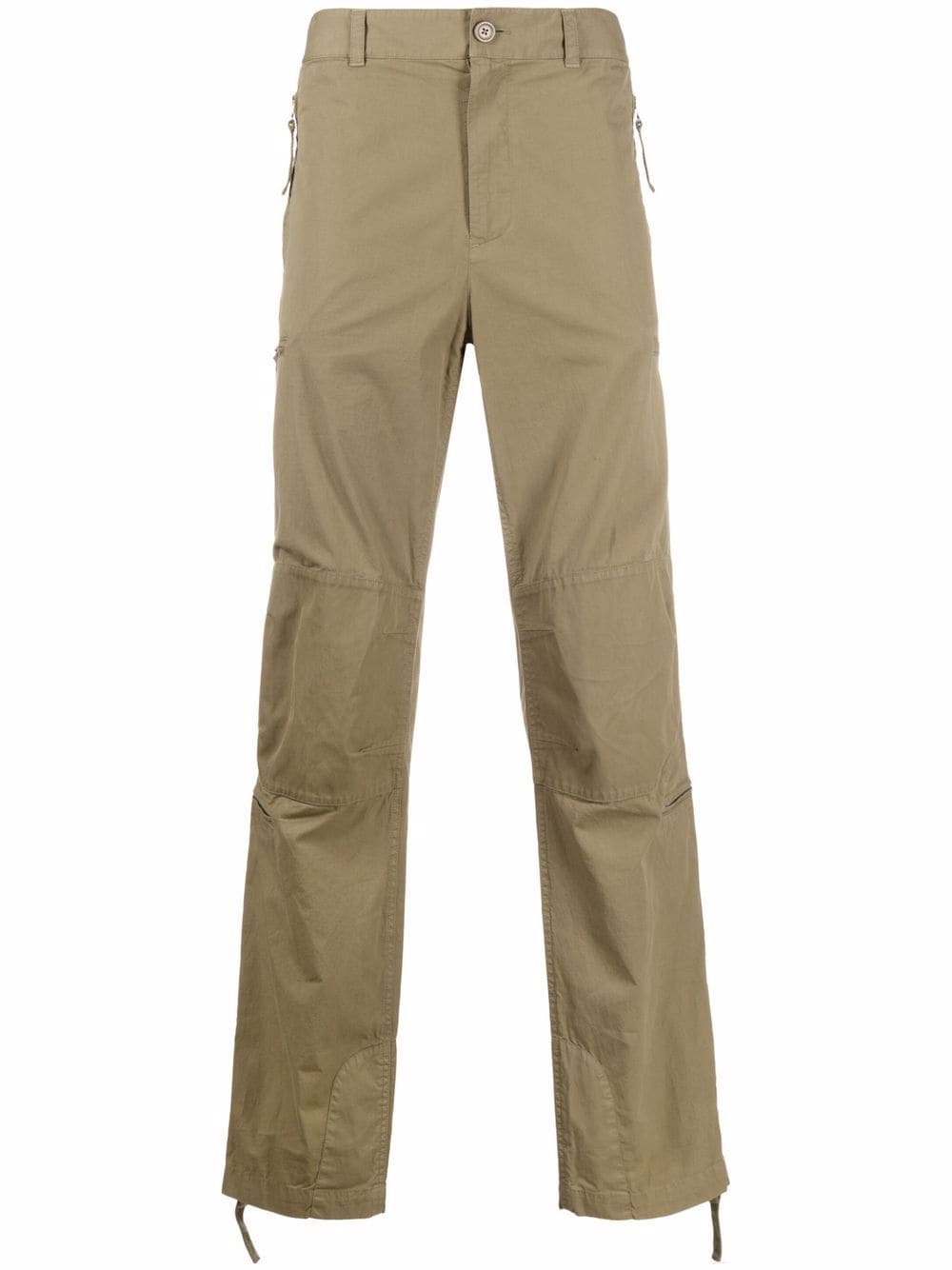 Helmut Lang zip-pocket straight-leg trousers - Green von Helmut Lang