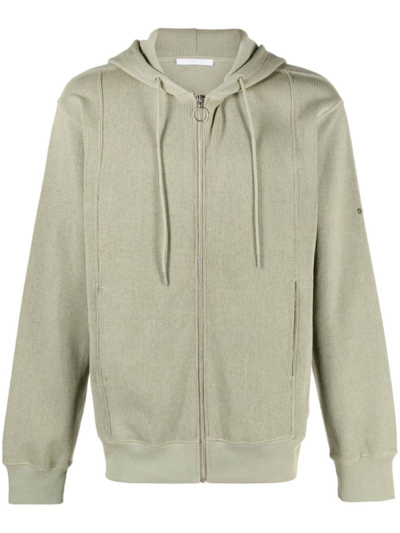 Helmut Lang zip-up drawstring hoodie - Green von Helmut Lang