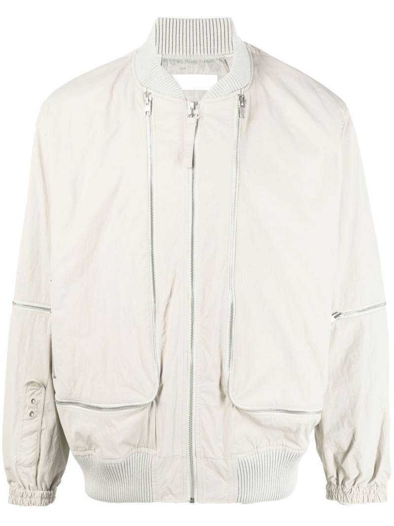 Helmut Lang zipped-up bomber jacket - Neutrals von Helmut Lang