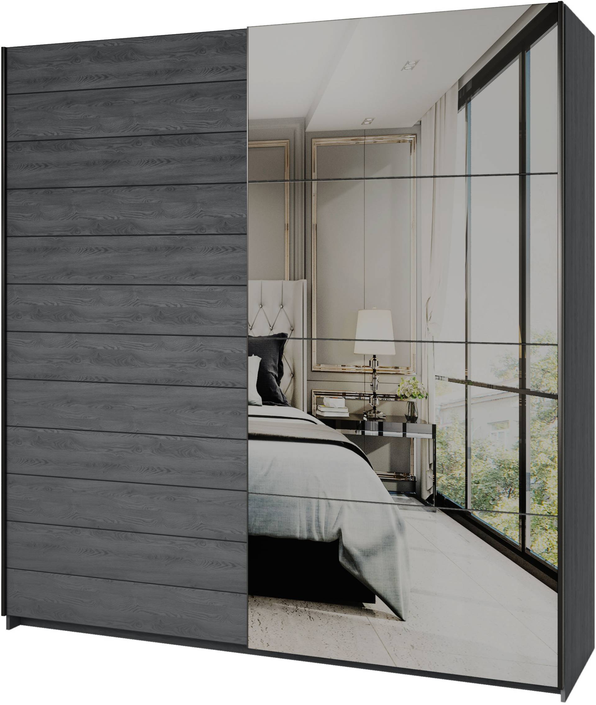INOSIGN Schwebetürenschrank »Galaxy Kleiderschrank, Wäscheschrank 200, 220 oder 270cm breit«, INKLUSIVE kompletter Innenausstattung, Metallgriffe INOSIGN Schwebetürenschrank »Galaxy Kleiderschrank, Wäscheschrank 200, 220 oder 270cm breit«, INKLUSIVE kompletter Innenausstattung, Metallgriffe von INOSIGN