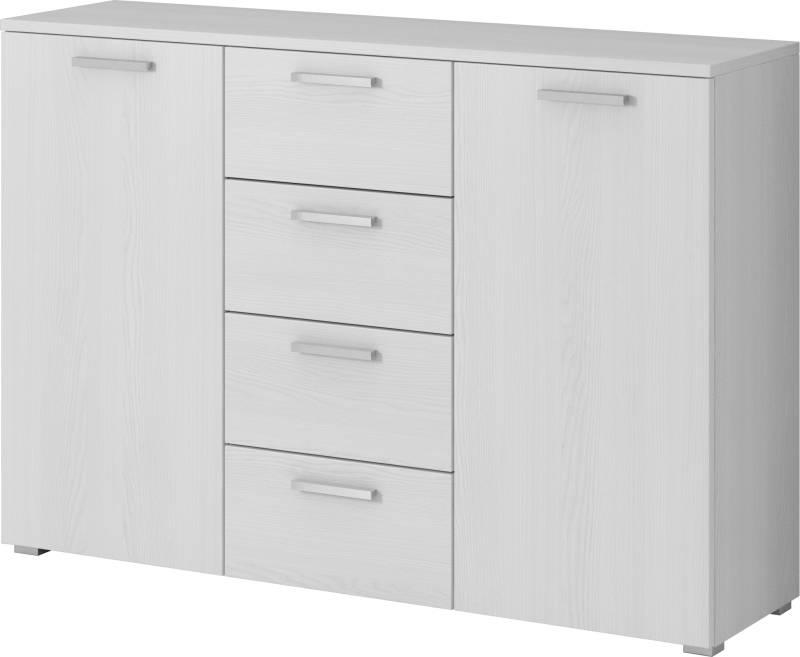 INOSIGN Kombikommode »Galaxy Breite 132 cm, zeitlose Schubladenkommode, Anrichte«, Sideboard, viel Stauraum 2-türig und mit 4 Schubladen von INOSIGN