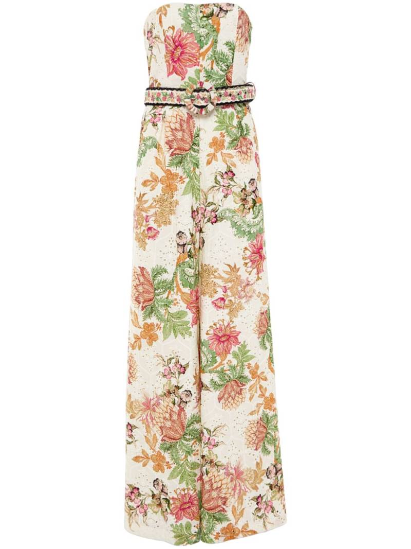 Hemant And Nandita floral-print cotton jumpsuit - White von Hemant And Nandita