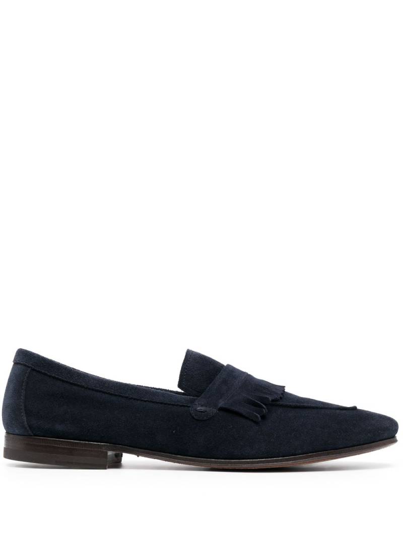 Henderson Baracco fringe-detail suede loafers - Blue von Henderson Baracco