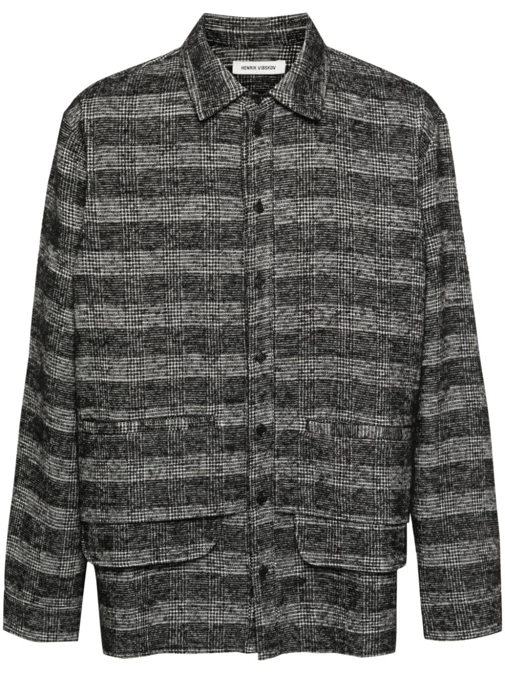 Henrik Vibskov Ants check-pattern layered shirt - Black von Henrik Vibskov