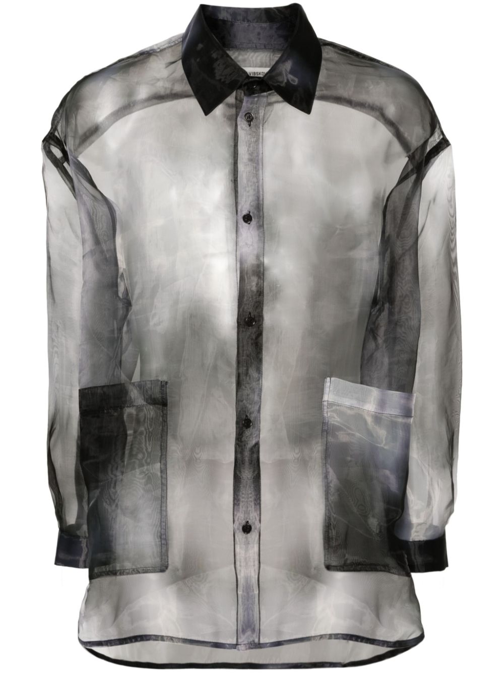 Henrik Vibskov Big gradient semi-sheer shirt - Grey von Henrik Vibskov