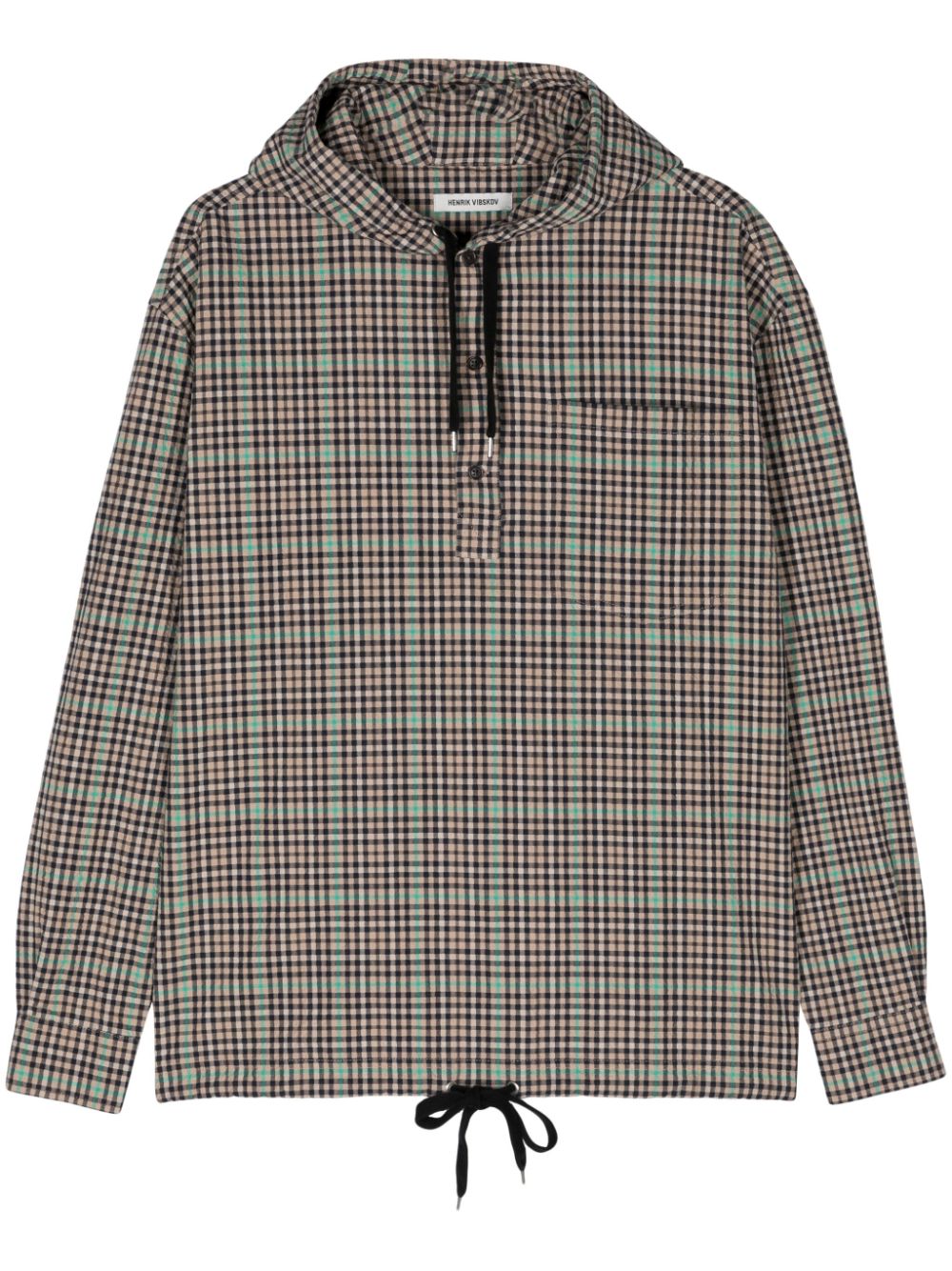 Henrik Vibskov Booked gingham-check hoodie - Neutrals von Henrik Vibskov