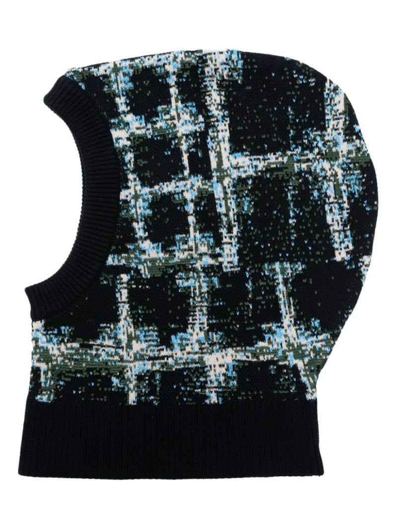 Henrik Vibskov Dust pixelated-pattern balaclava - Black von Henrik Vibskov