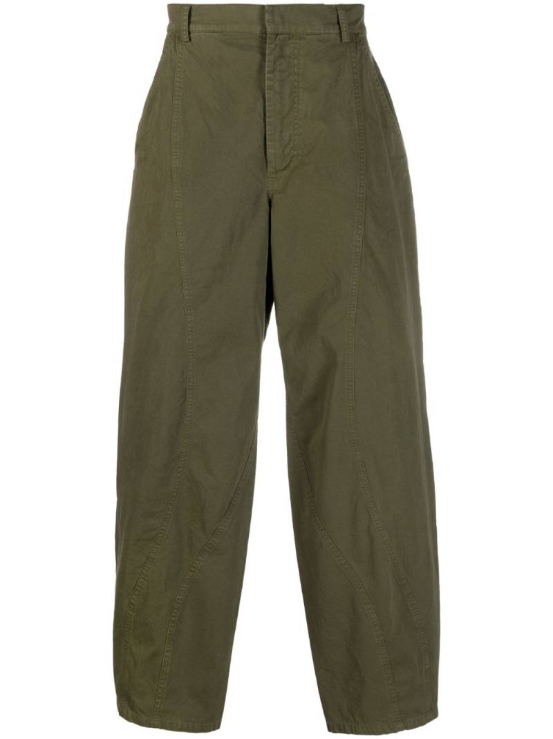 Henrik Vibskov Engineered D organic cotton trousers - Green von Henrik Vibskov